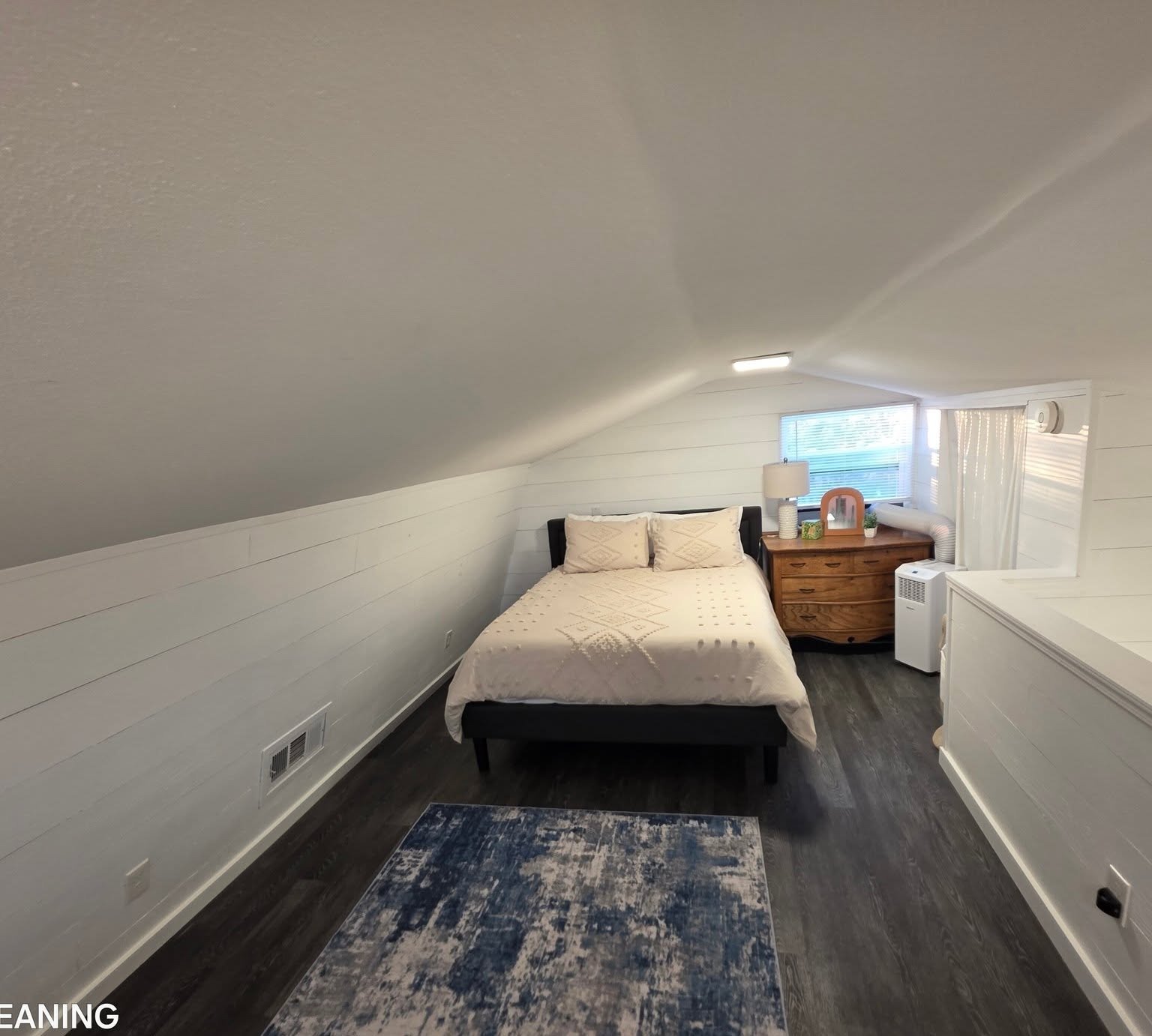 Tidy bedroom, fresh linens, organized dresser